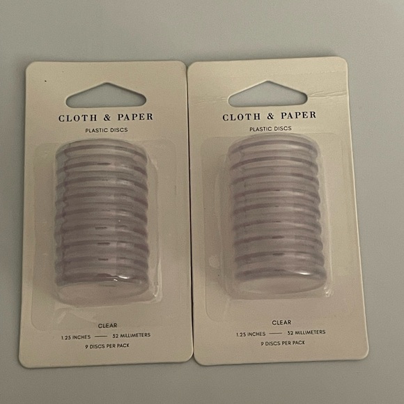 Cloth & Paper 1.25” Clear Planner Discs - Picture 2 of 2
